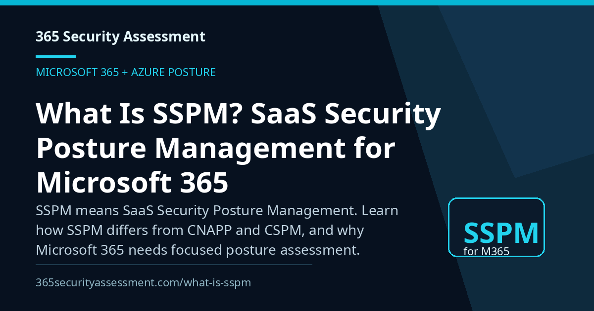 What Is SSPM? SaaS Security Posture Management for Microsoft 365