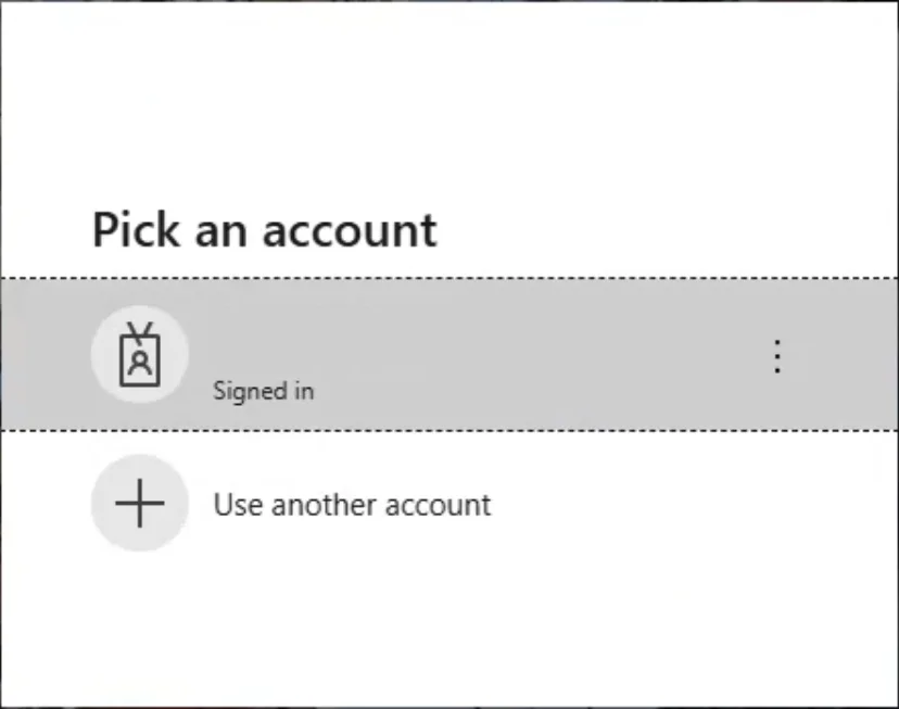 Step 3: Pick Account